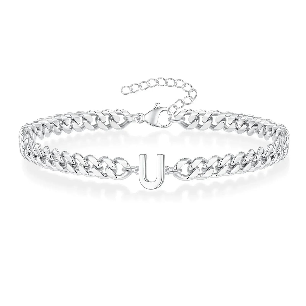 Bracciale Cuban con Iniziale per Coppie