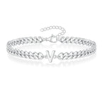 Bracciale Cuban con Iniziale per Coppie