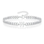 Bracciale Cuban con Iniziale per Coppie