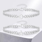Bracciale Cuban con Iniziale per Coppie