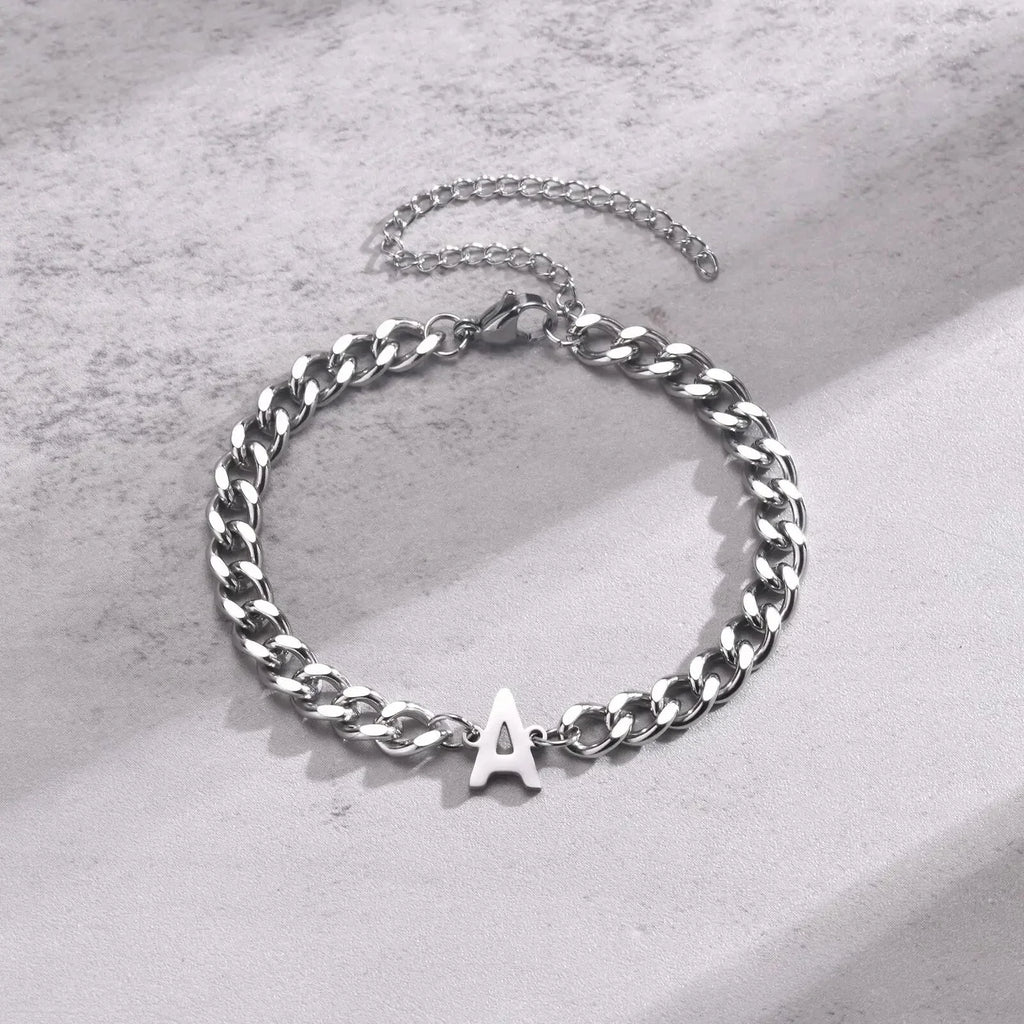 Bracciale Cuban con Iniziale per Coppie