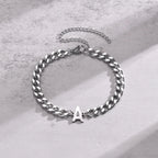 Bracciale Cuban con Iniziale per Coppie