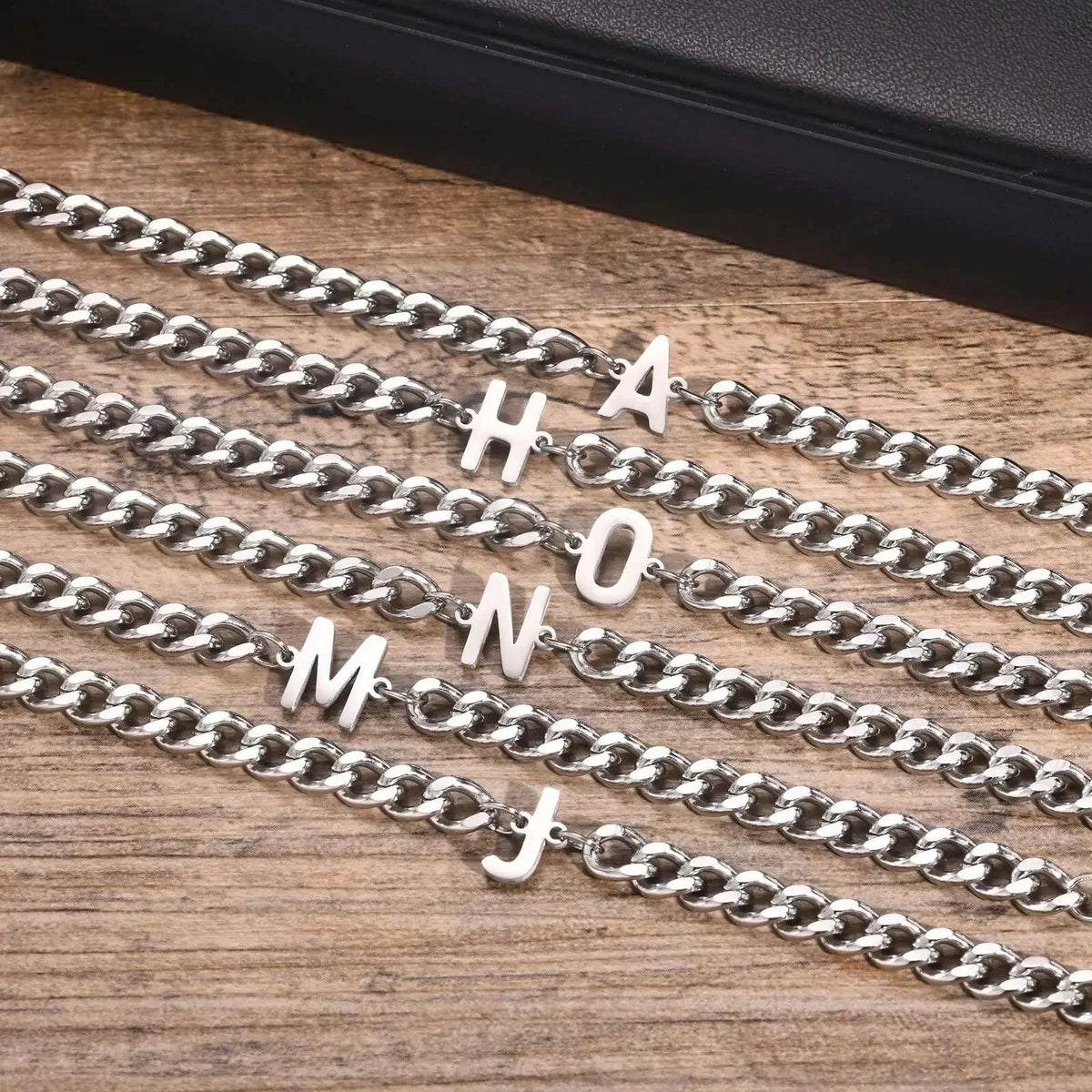 Bracciale Cuban con Iniziale per Coppie