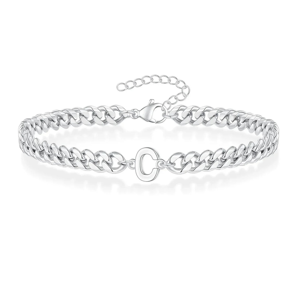 Bracciale Cuban con Iniziale per Coppie
