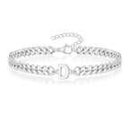 Bracciale Cuban con Iniziale per Coppie
