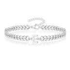 Bracciale Cuban con Iniziale per Coppie