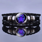 Bracciale in pelle con ciondolo astrologico