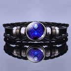 Bracciale in pelle con ciondolo astrologico