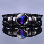 Bracciale in pelle con ciondolo astrologico