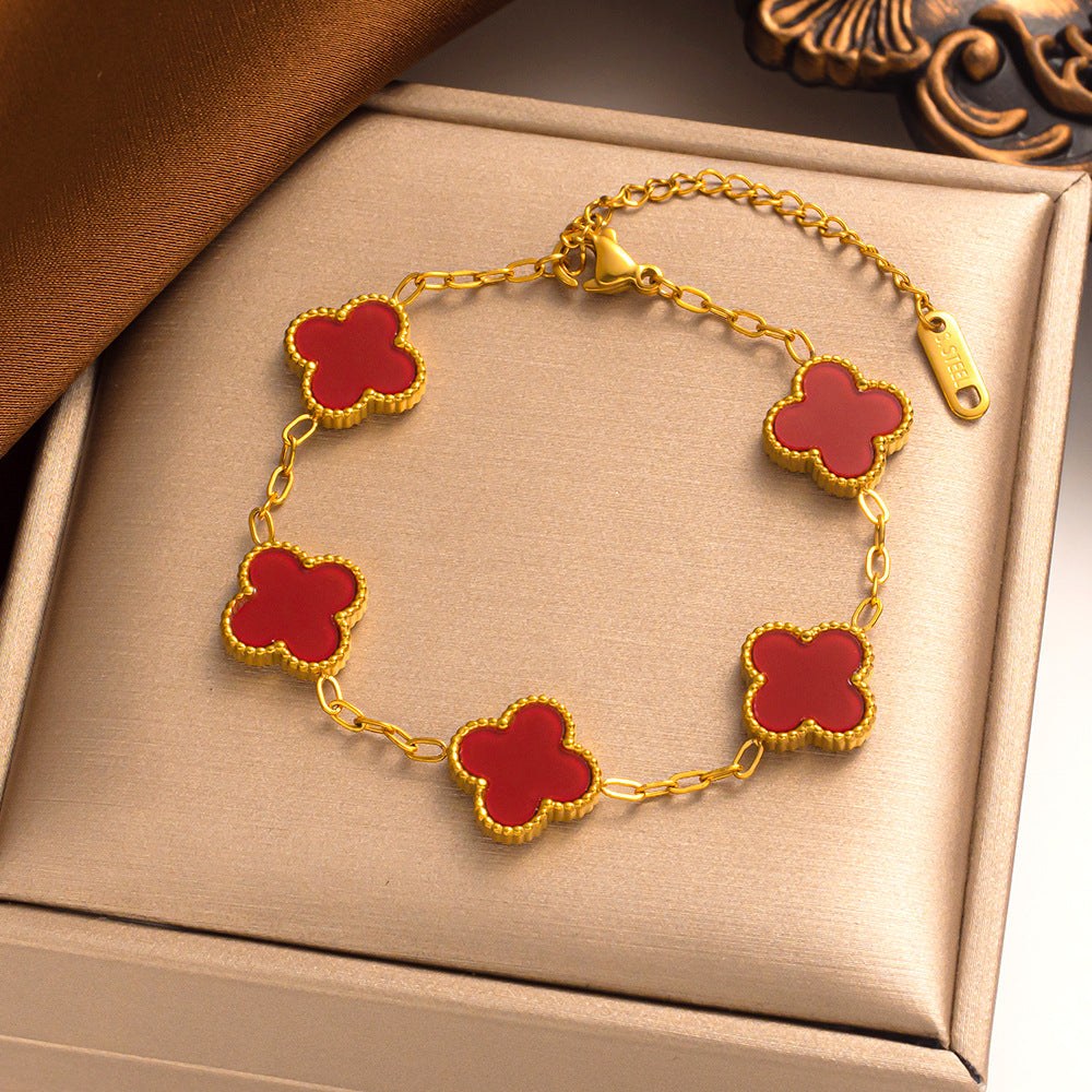 Bracciale Portafortuna Quadrifoglio