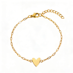 Bracciale regolabile con ciondolo a cuore abbinato per coppia