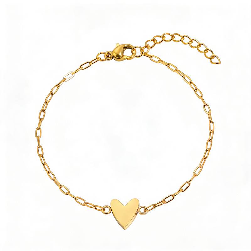 Bracciale regolabile con ciondolo a cuore abbinato per coppia