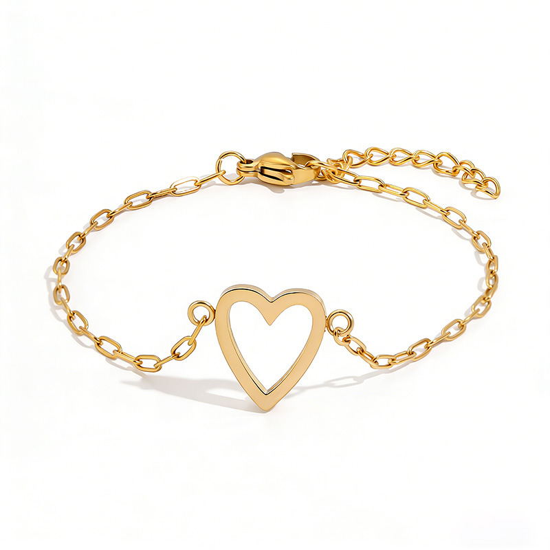 Bracciale regolabile con ciondolo a cuore abbinato per coppia