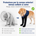 PawGuard maniche di recupero doppie per zampe anteriori dei cani - Protezione anti-leccamento senza collare elisabettian