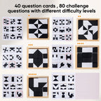 Puzzle a blocchi nascosti in legno