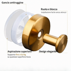 Ganci da parete con ventosa a rotazione