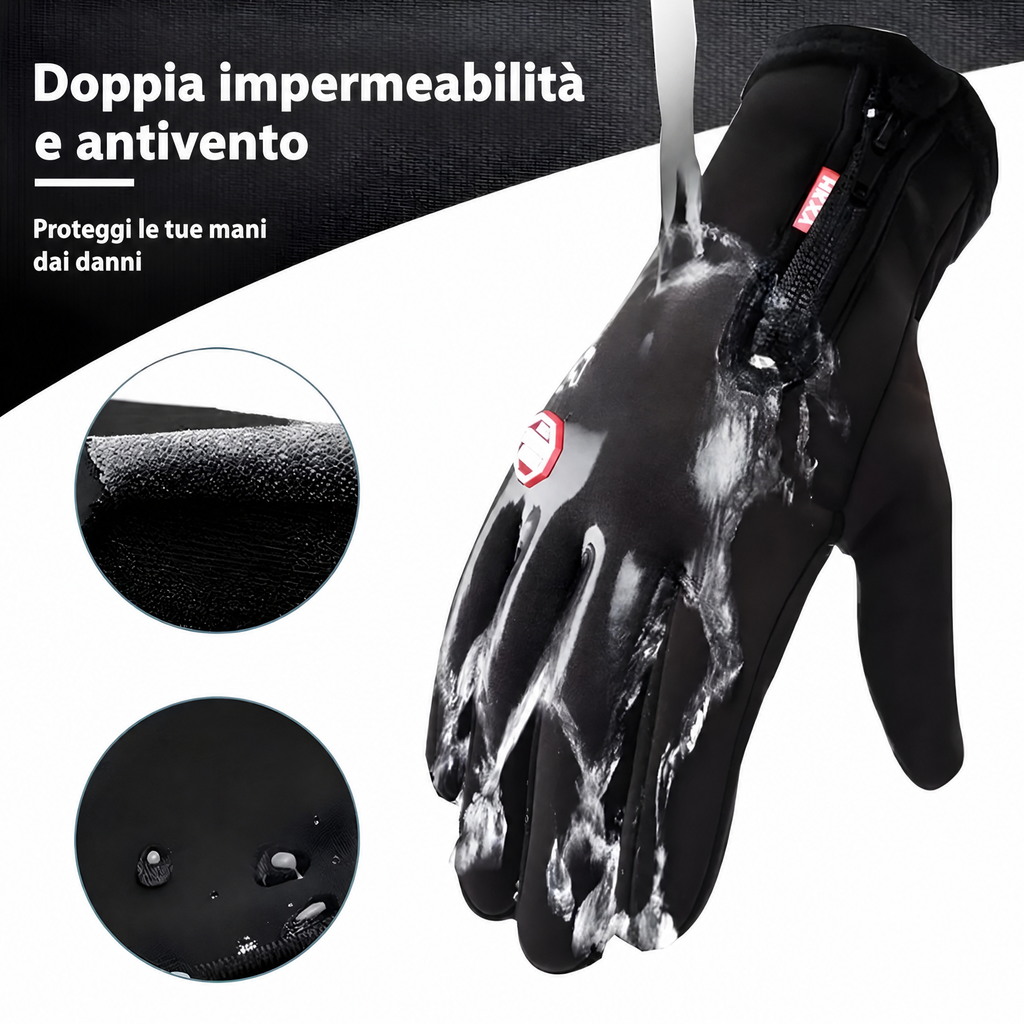 Guanti invernali termici impermeabili antivento