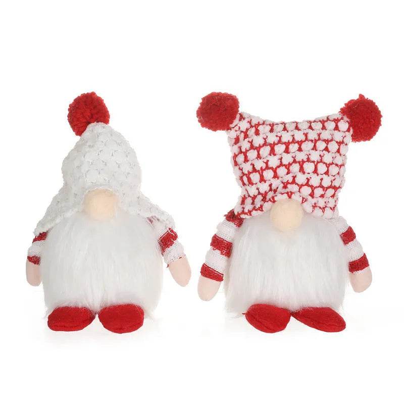 Nuova bambola senza volto di Natale con luci