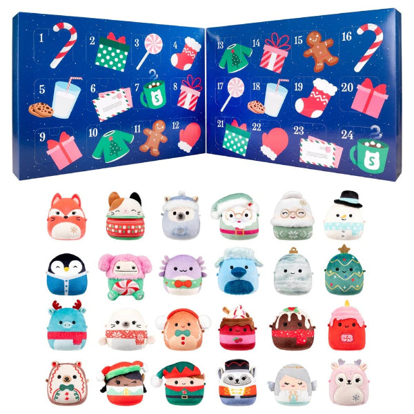 Calendario dell'avvento natalizio pieno di peluche Squishmallows SquishJoy