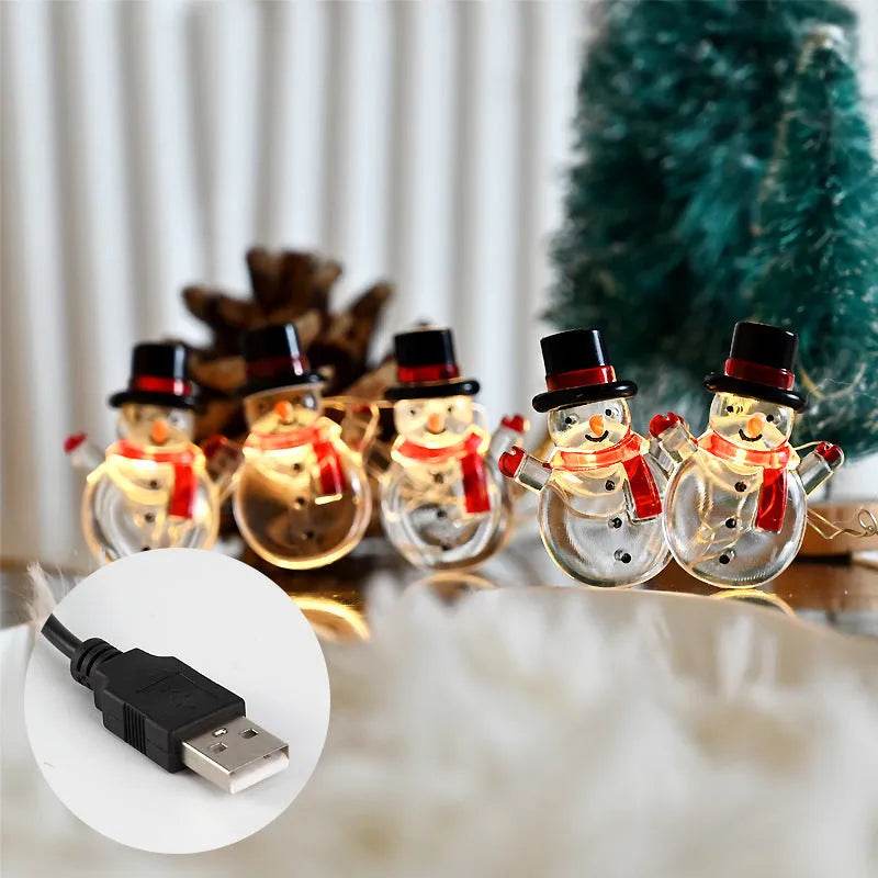 Luci decorative per modellare il pupazzo di neve di Natale di Natale