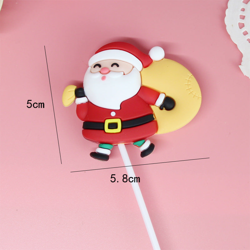 Ornamenti per la decorazione della torta di Natale in plastica morbida