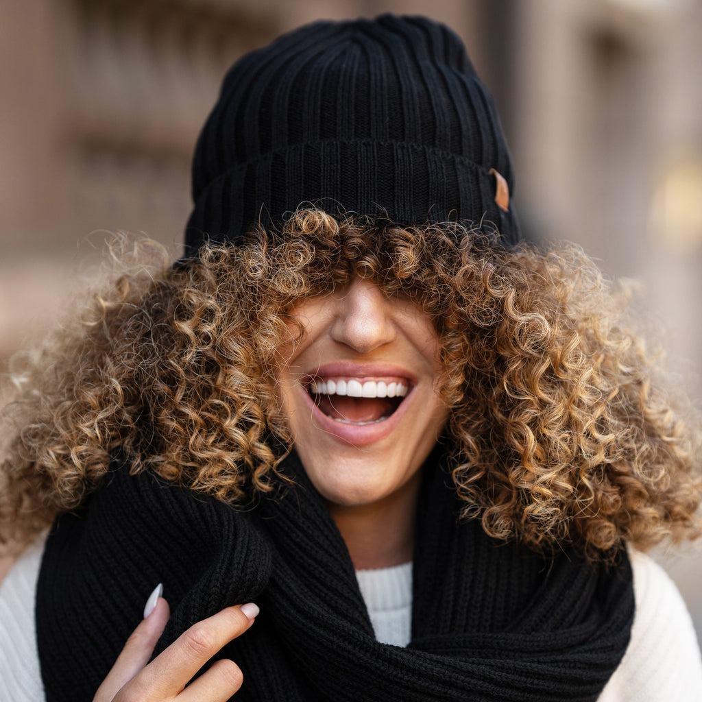 CozyMerino Beanie - Cappello di lusso in lana merino da donna