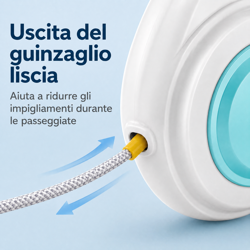 Guinzaglio Retrattile Luminosa Ricaricabile per Cani per Passeggiate Notturne - Aiuta i Cani di Piccola Taglia a Restare