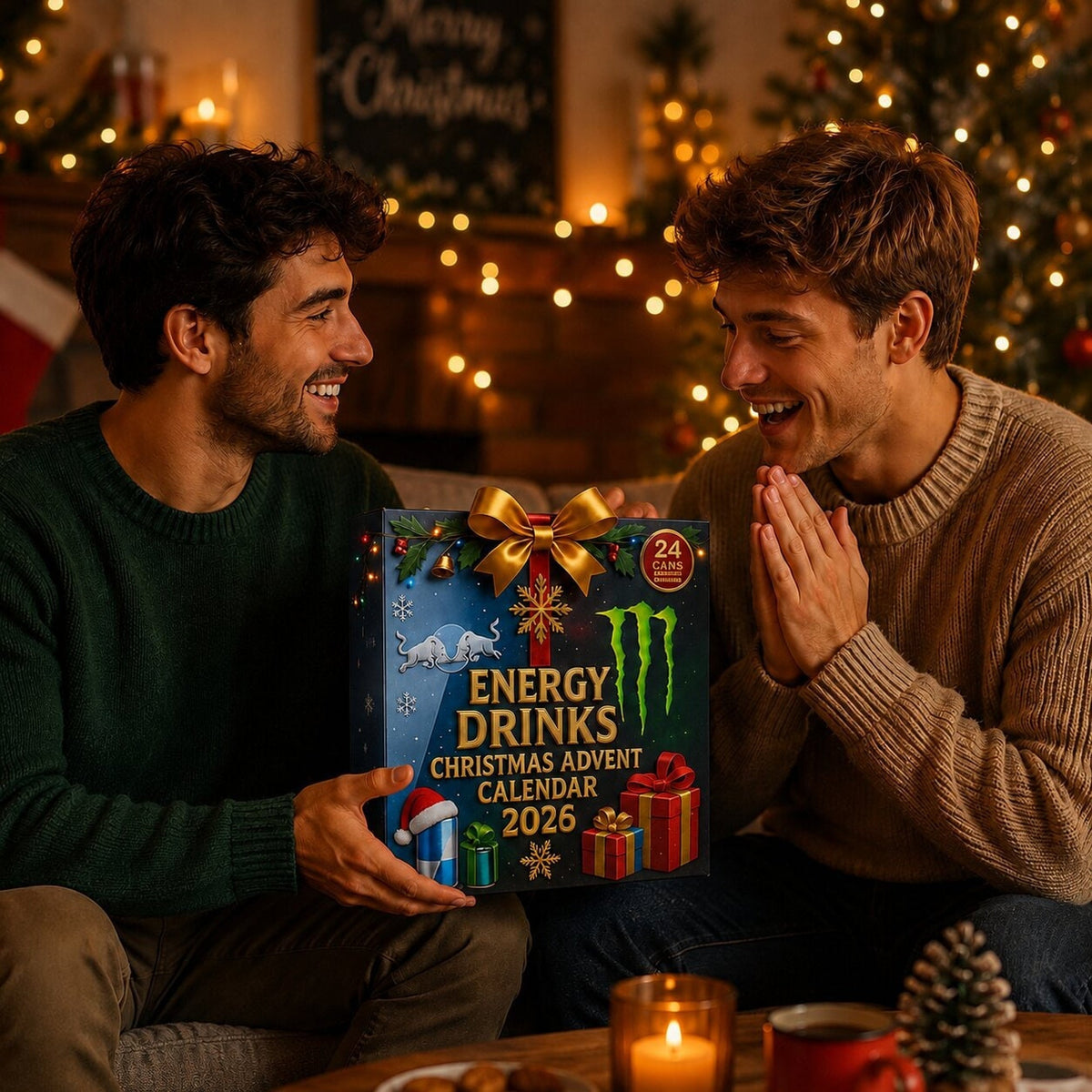 Calendario dell’Avvento Energy Drink, scatola conto alla rovescia di 24 giorni per Natale