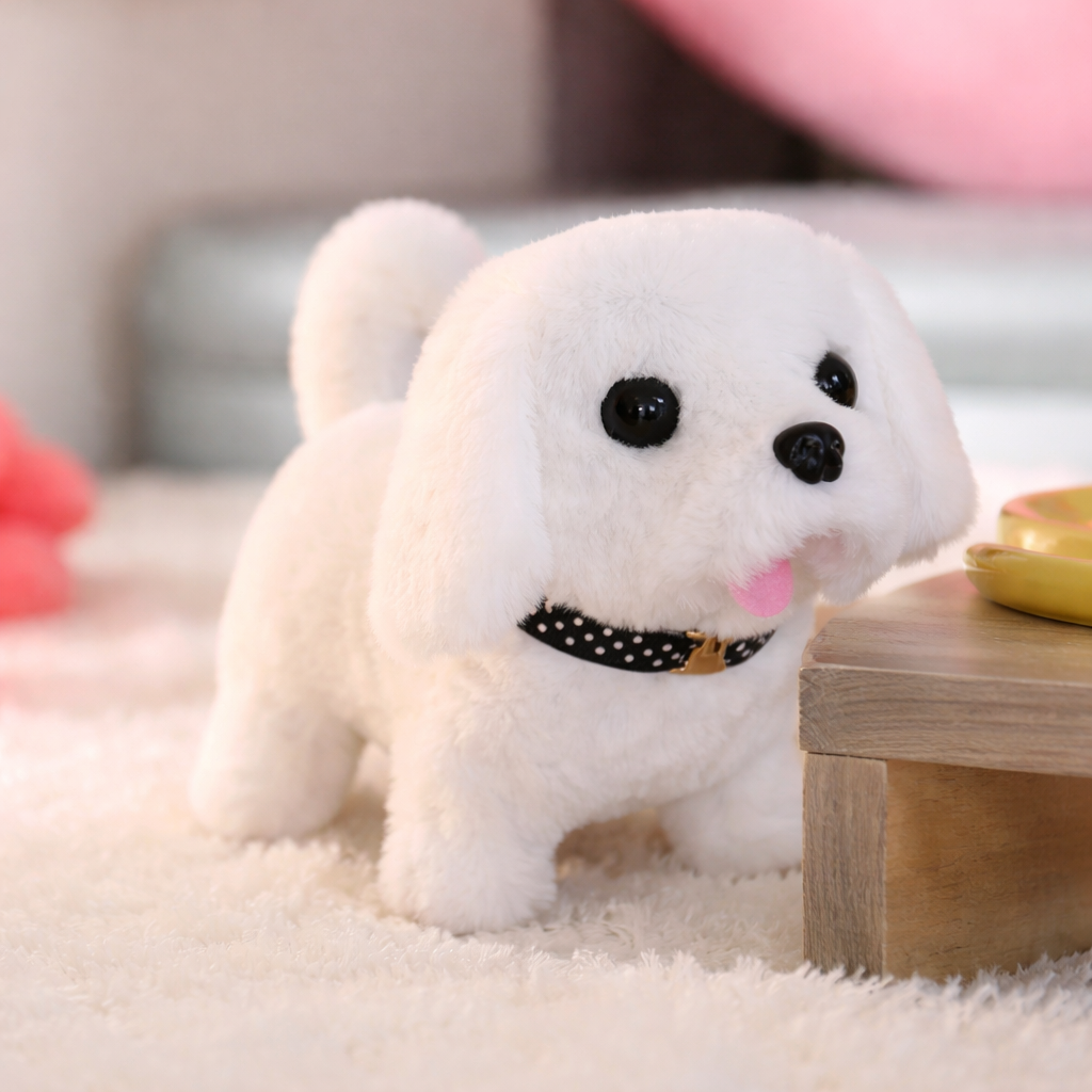 Cane Robot Cucciolo Interattivo di Peluche che Cammina, Abbaia e Scodinzola