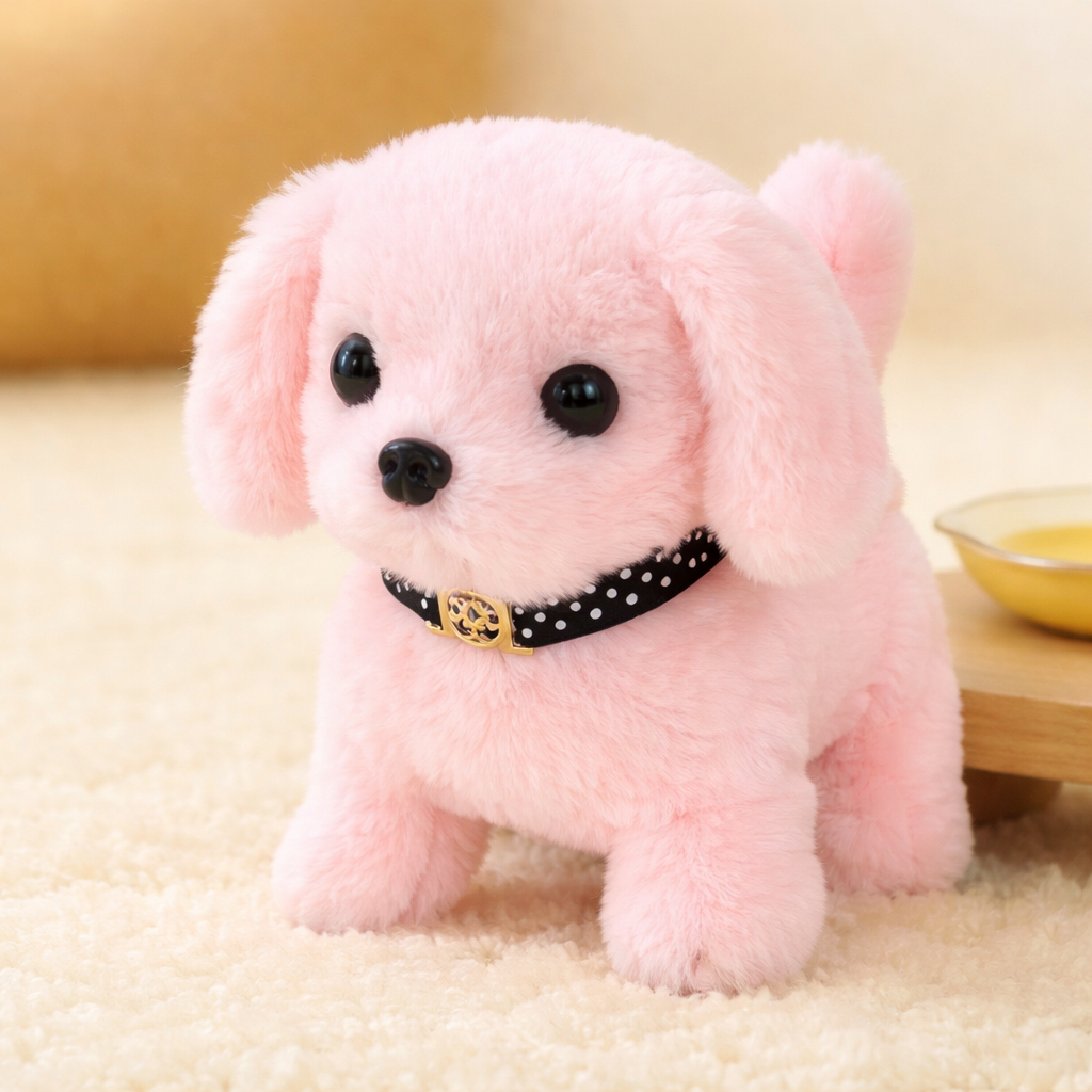 Cane Robot Cucciolo Interattivo di Peluche che Cammina, Abbaia e Scodinzola