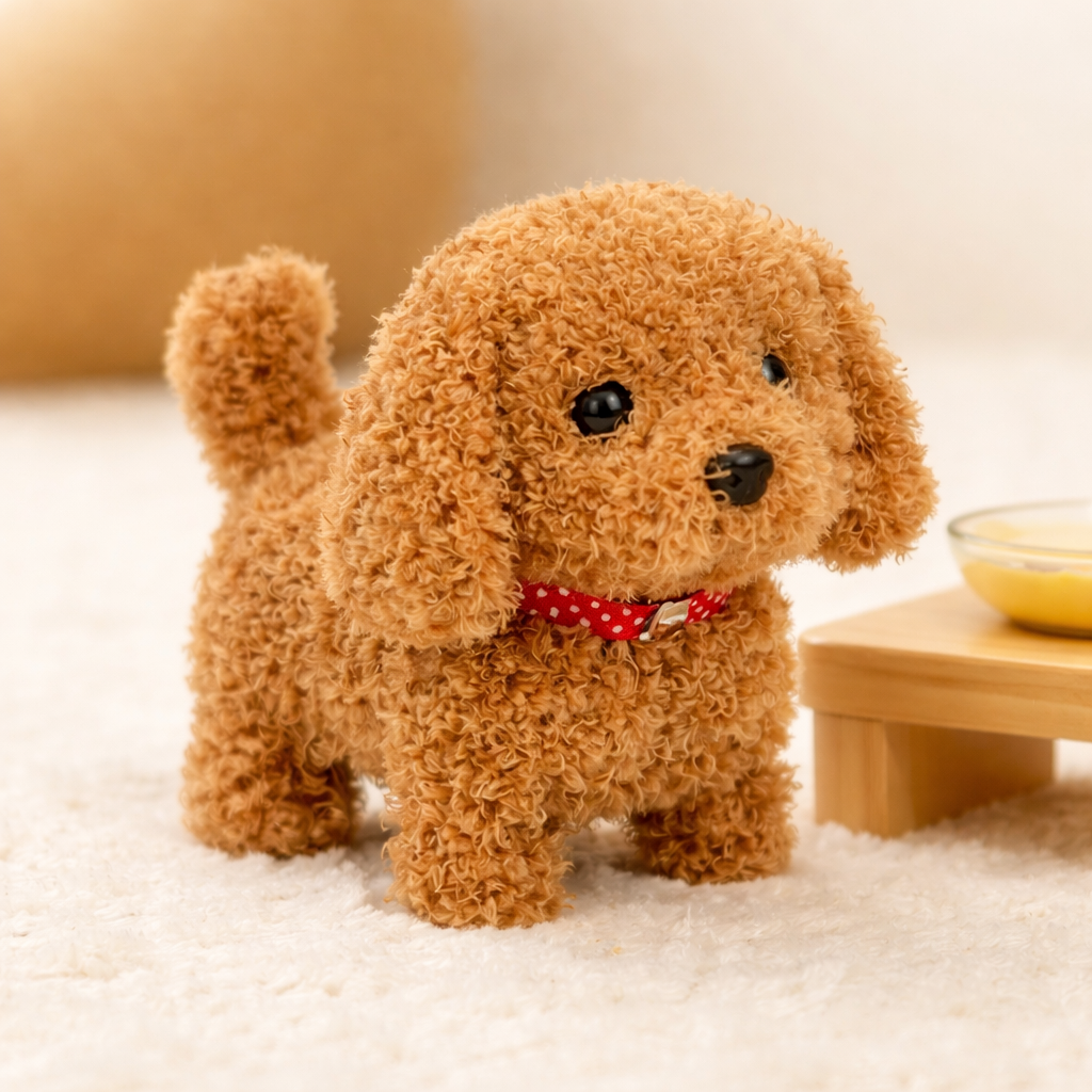 Cane Robot Cucciolo Interattivo di Peluche che Cammina, Abbaia e Scodinzola