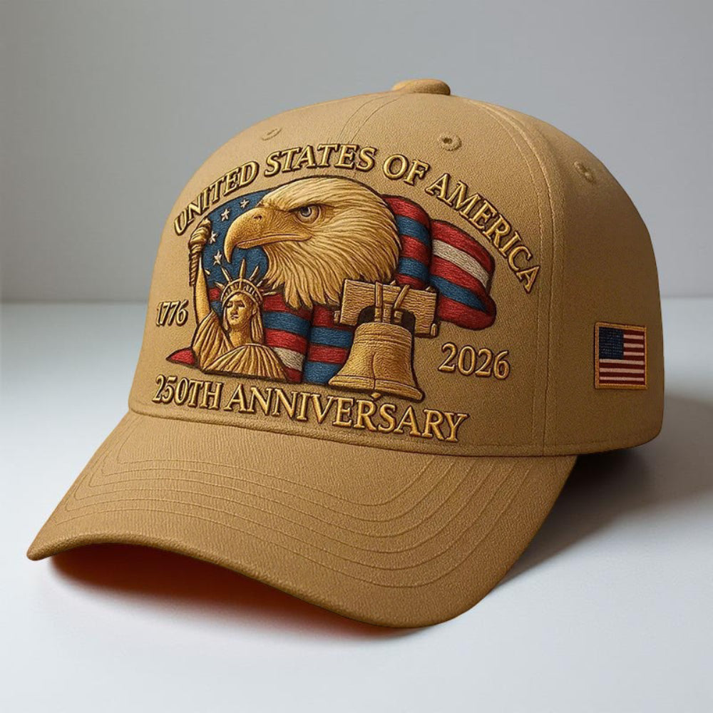 Cappellino da baseball da uomo con aquila patriottica, cappello per veterani del 250° anniversario