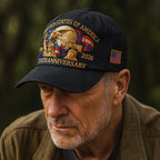 Cappellino da baseball da uomo con aquila patriottica, cappello per veterani del 250° anniversario