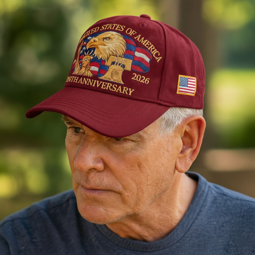 Cappellino da baseball da uomo con aquila patriottica, cappello per veterani del 250° anniversario