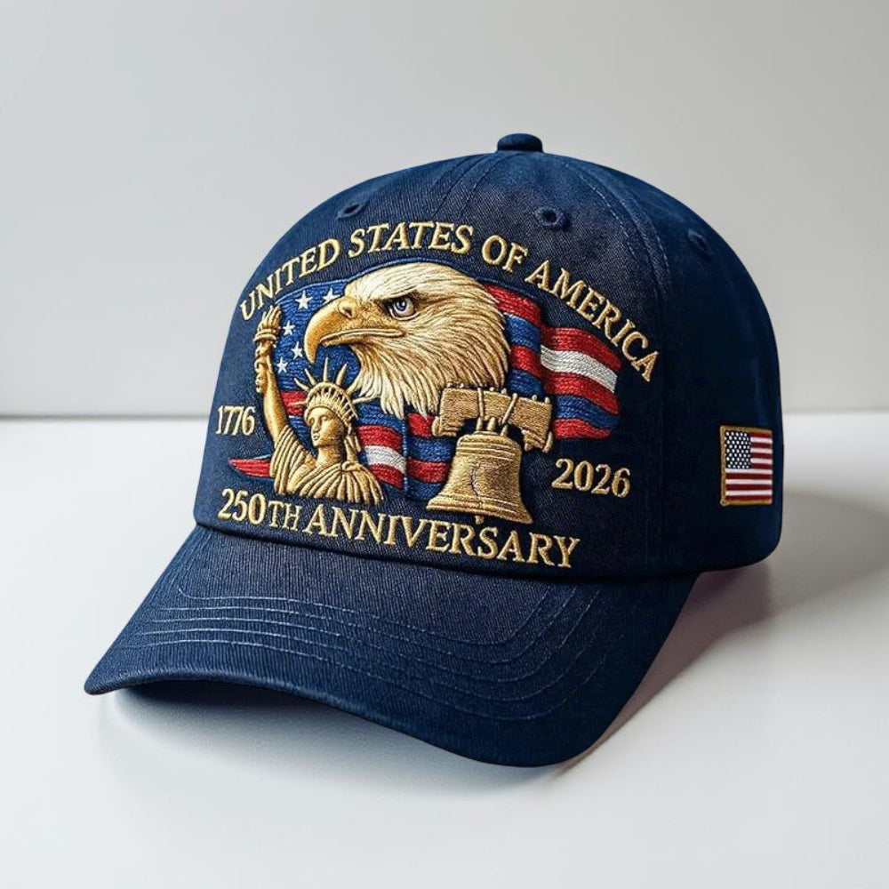 Cappellino da baseball da uomo con aquila patriottica, cappello per veterani del 250° anniversario