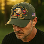 Cappellino da baseball da uomo con aquila patriottica, cappello per veterani del 250° anniversario