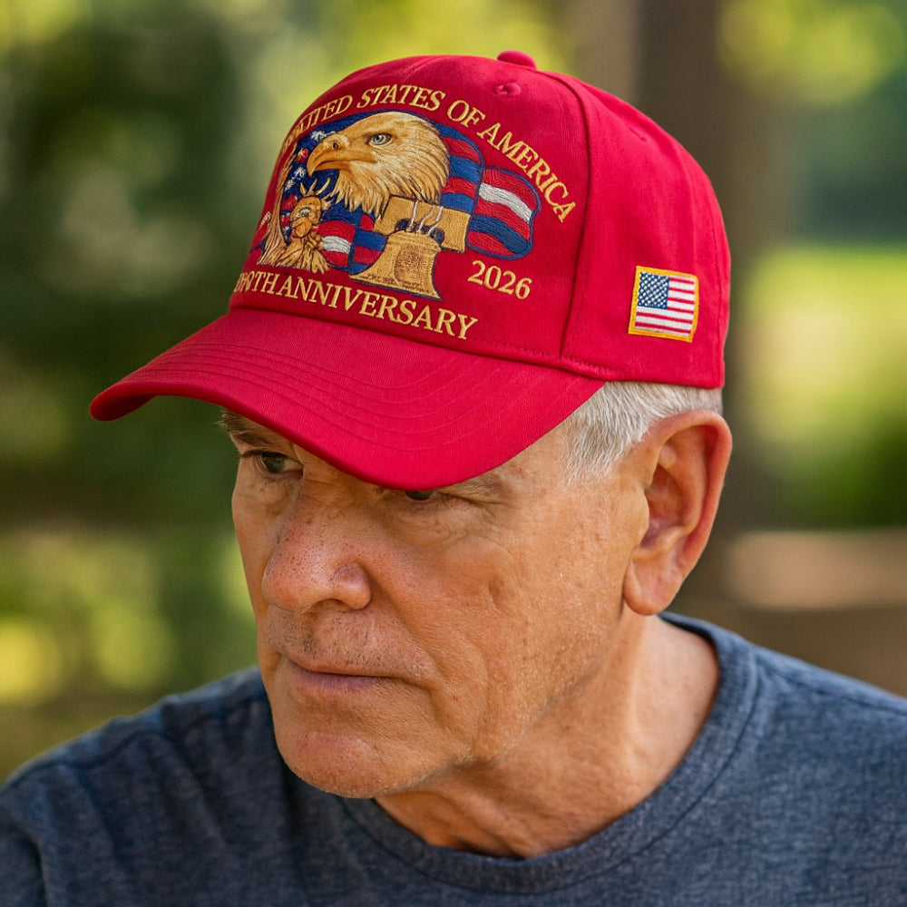 Cappellino da baseball da uomo con aquila patriottica, cappello per veterani del 250° anniversario