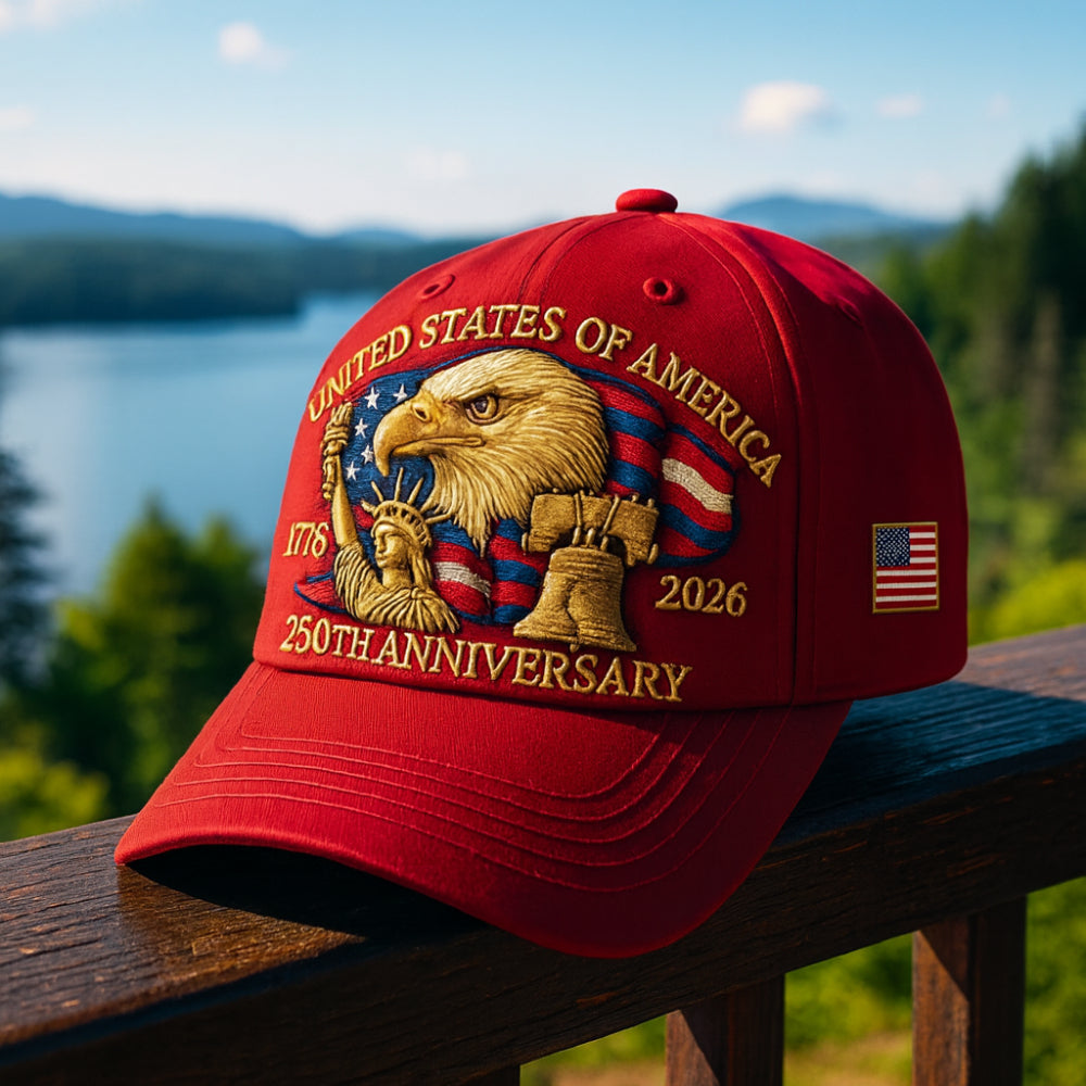 Cappellino da baseball da uomo con aquila patriottica, cappello per veterani del 250° anniversario