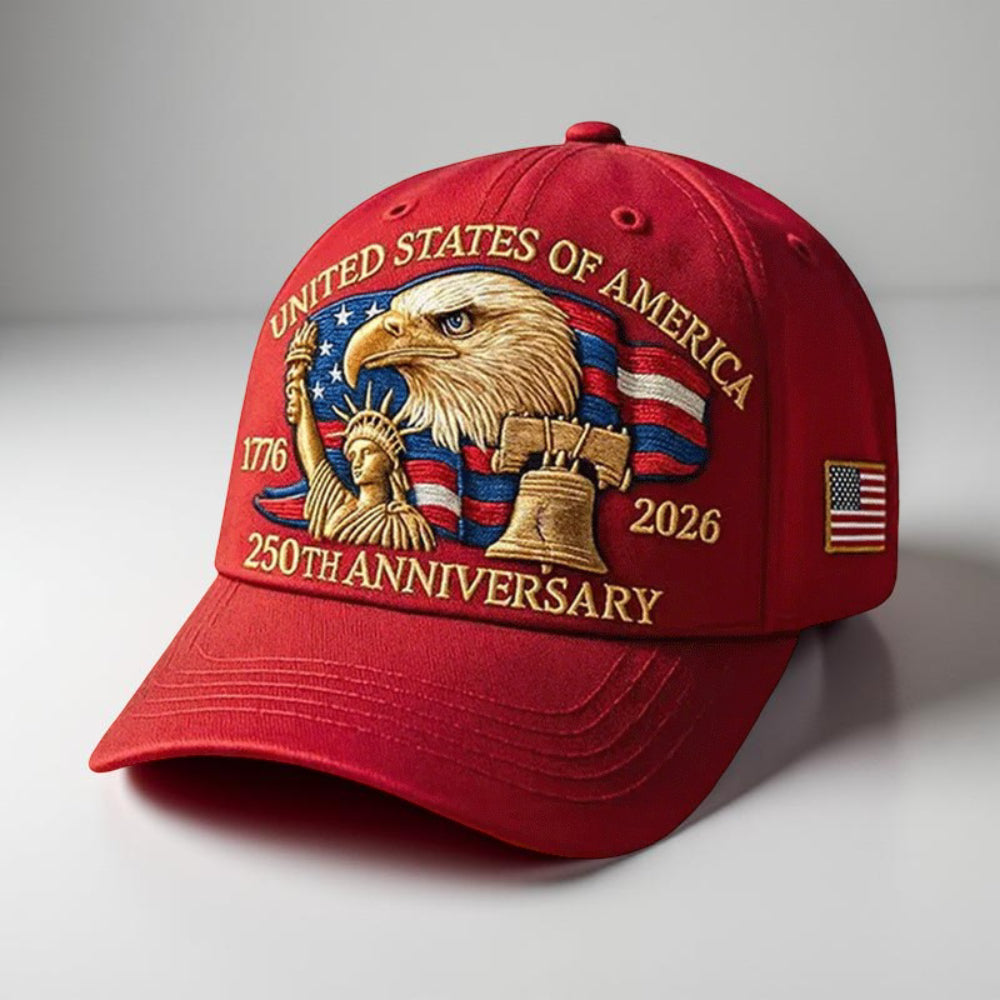 Cappellino da baseball da uomo per veterani con aquila ricamata