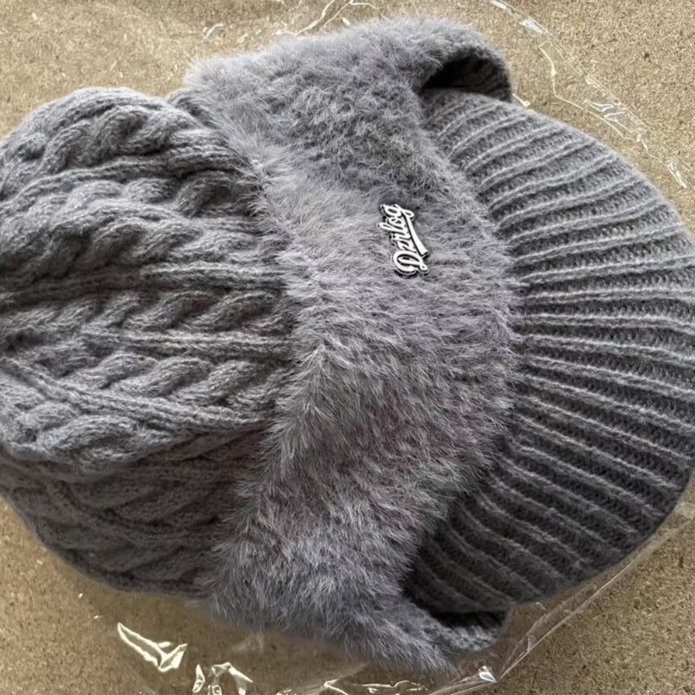 Cappello invernale Trapper con paraorecchie lavorato a maglia