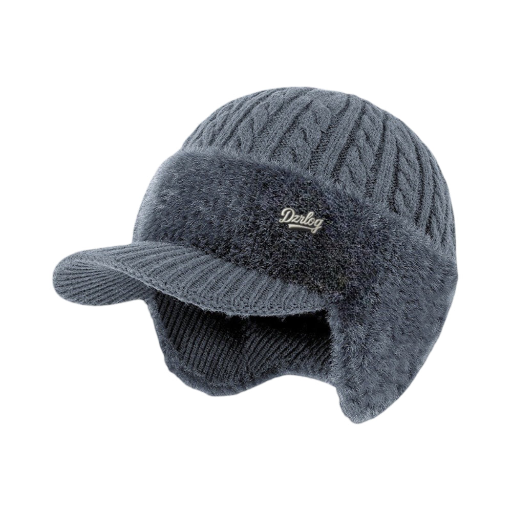 Cappello invernale Trapper con paraorecchie lavorato a maglia