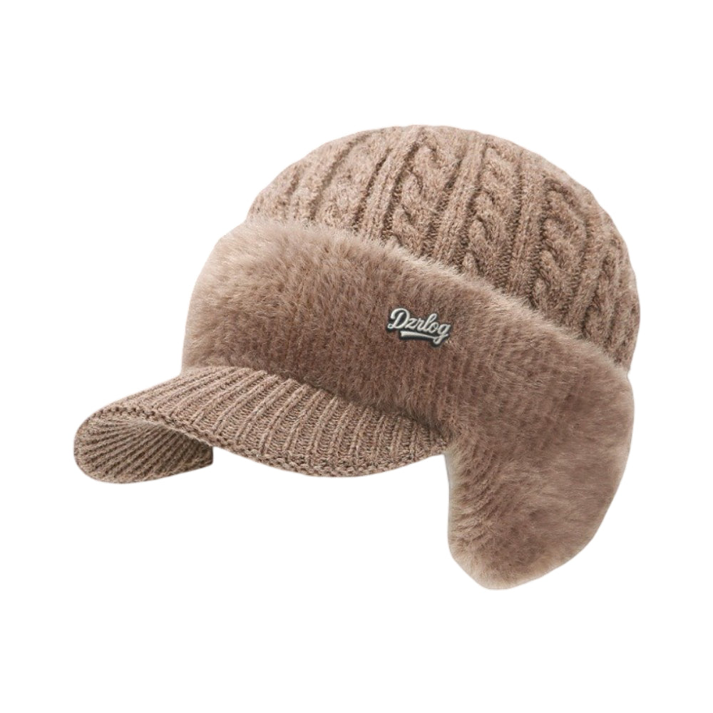 Cappello invernale Trapper con paraorecchie lavorato a maglia