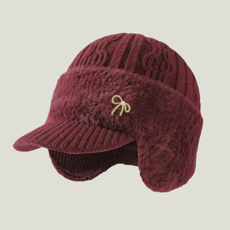 Cappello invernale Trapper con paraorecchie lavorato a maglia