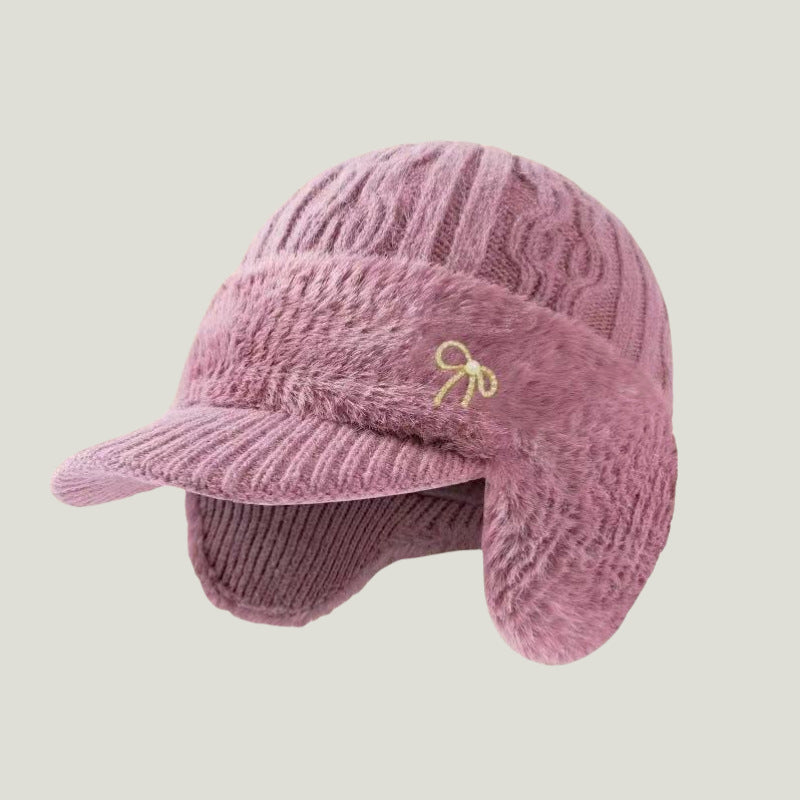 Cappello invernale Trapper con paraorecchie lavorato a maglia