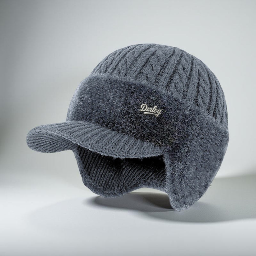 Cappello invernale Trapper con paraorecchie lavorato a maglia