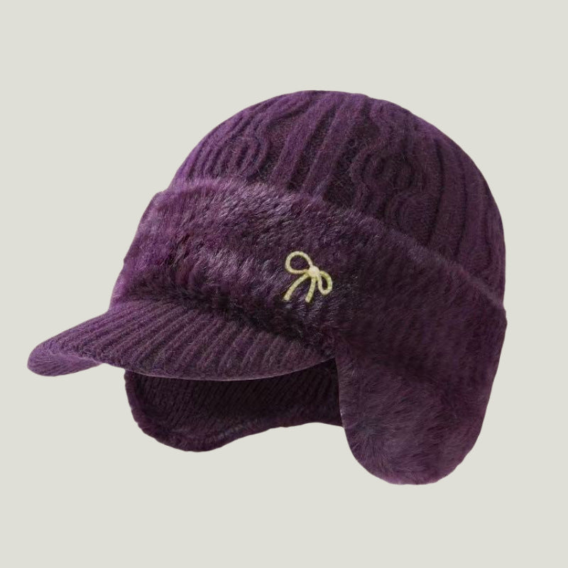 Cappello invernale Trapper con paraorecchie lavorato a maglia