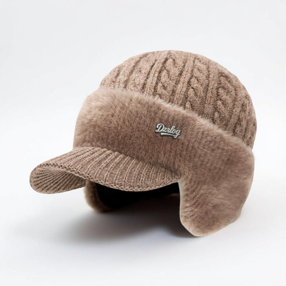 Cappello invernale Trapper con paraorecchie lavorato a maglia