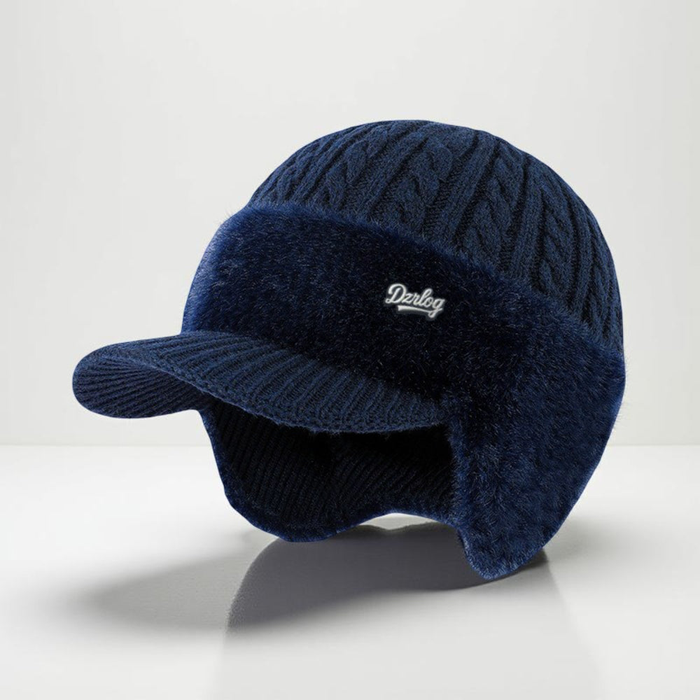 Cappello invernale Trapper con paraorecchie lavorato a maglia