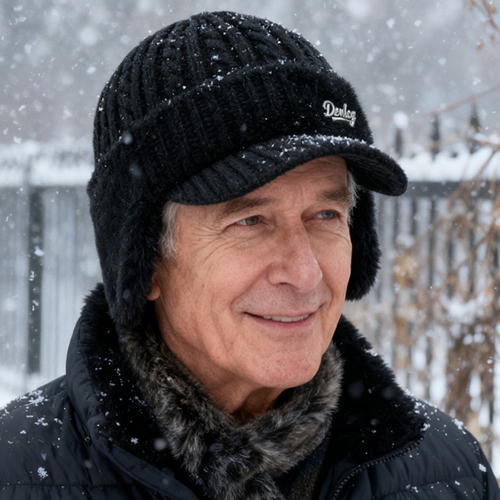 Cappello invernale Trapper con paraorecchie lavorato a maglia