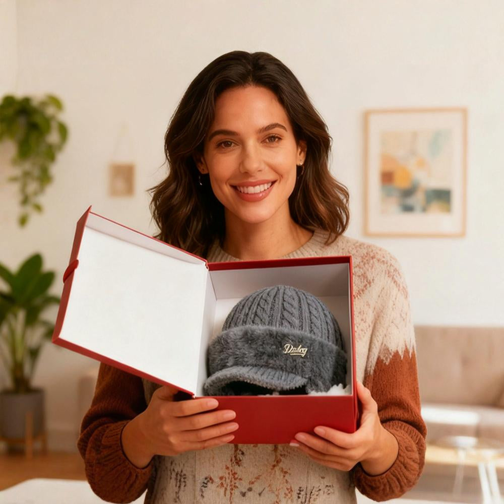 Cappello invernale Trapper con paraorecchie lavorato a maglia